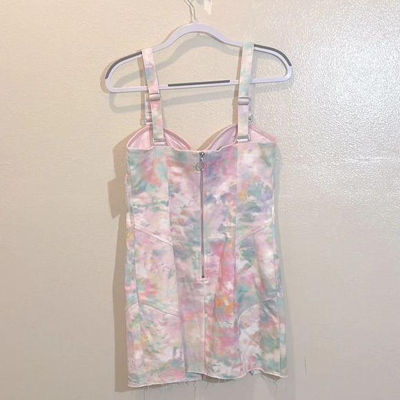 FOR LOVE & LEMONS Smythe Mini Dress In Tie Dye size Large - Picture 5 of 10